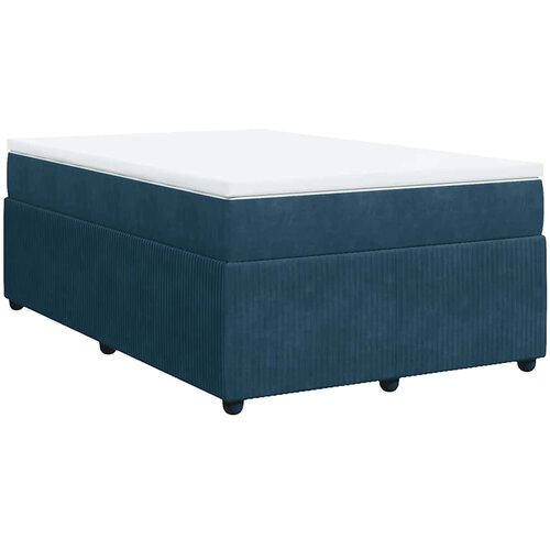 Box spring krevet s madracem tamnoplavi 120 x 200 cm bar&amp;scaron;unasti Slike