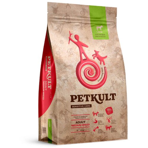 Petkult sensitive care adult, medium - jagnjetina 12 kg Slike
