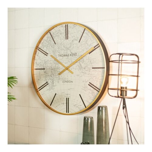 Dekordom Zidni sat world traveller 53cm 778903 - cream/gold - dcs ( 040104 ) Cene