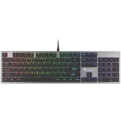 Genesis Thor 420 RGB keyboard Gaming USB QWERTY US International Silver Slike