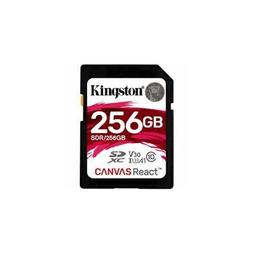 Kingston SDXC 256GB SDR/256GB Canvas React, Class 10 UHS-I U3 memorijska kartica Slike