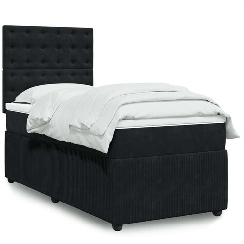 VidaXL box spring krevet s madracem crni 80 x 200 cm bar&amp;scaron;unasti Slike