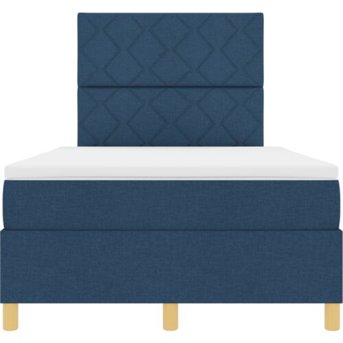 Box Spring Krevet s madracem &amp;amp;amp LED plava 120x200 cm tkanina Slike