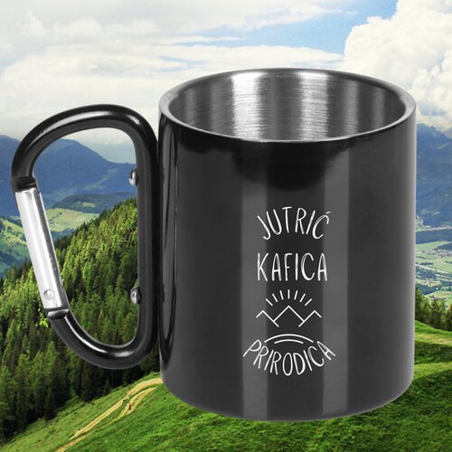 Na vrhu šolja sa karabinerom - kafa sa pogledom Cene