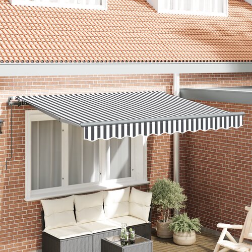 vidaXL Skrovita tenda Antracit i bijelo 350x200 cm 350 x 200 cm Cijene