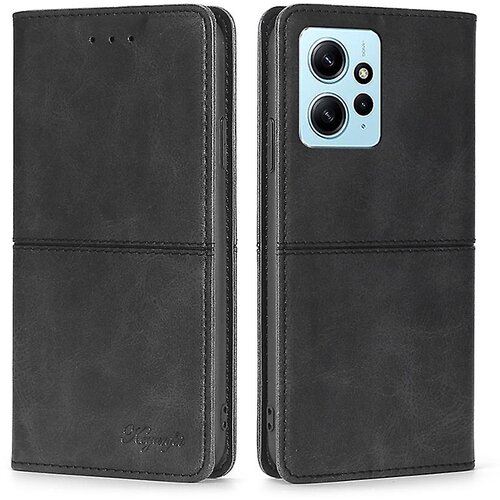 INORCO Za Xiaomi Redmi Note 12 4G nosilec kartice telefonski ovitek s teksturo goveje kože PU usnjeno stojalo za telefon lupina, (22034154) Cene