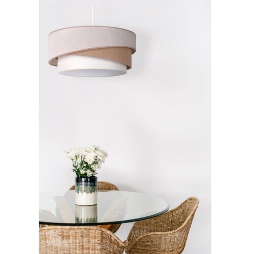  Duolla - Visilica na sajli KOBO 1xE27/15W/230V &amp;Oslash; 45 cm bež/braon/bela Slike