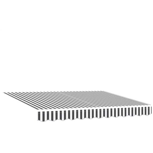 Tenda na uvlačenje antracit i bijela 3x2,5 m tkanina i aluminij Slike