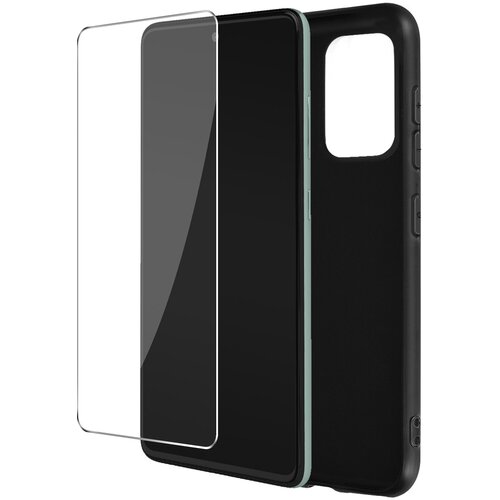 AVIZAR Popolna zašcita Samsung Galaxy A52 / 52S, mat crn silikonski ovitek Kaljeno steklo proti prstnim odtisom, (20632541) Cene