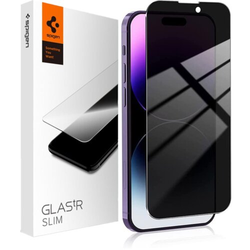 Spigen zaštitno staklo slim hd glass.tr za iphone 15 pro privacy Slike