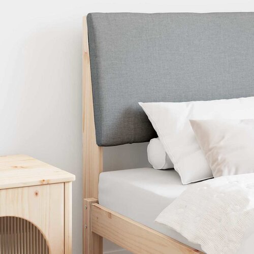 vidaXL Tapecirani uzglavlje Svijetlo siva 80 cm Čvrsto borovo drvo Cijene