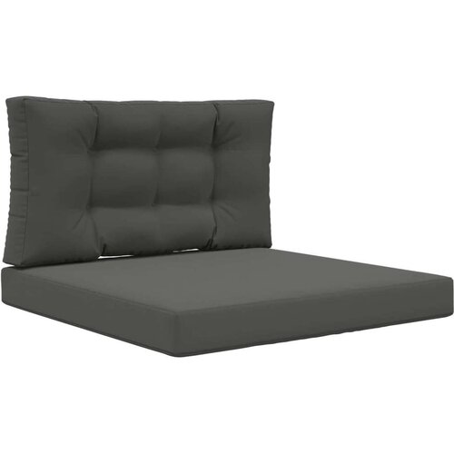  Jastuk za vanjsku sofU 2 pcs Antracit Poliester - Antracit 80 x 80 cm 1x sjedalo +1x naslon (3D s bartagom) Slike