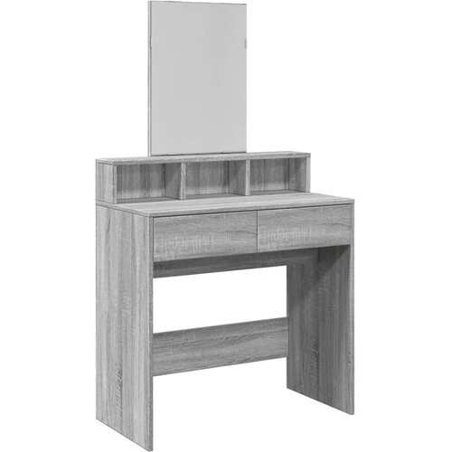vidaXL Toaletna mizica z ogledalom siva sonoma 80x41x144,5 cm, (21416459) Cene