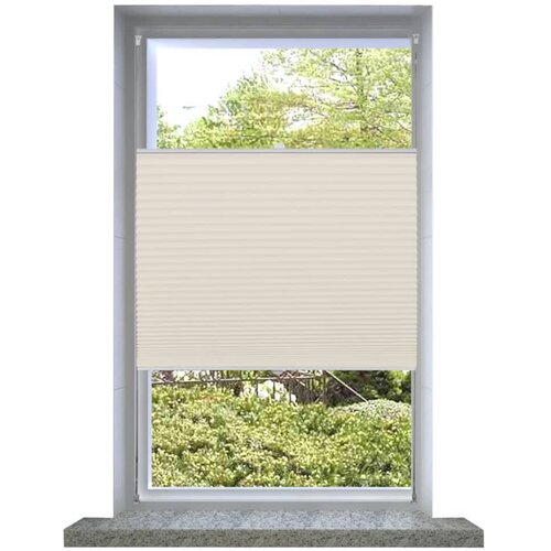 VidaXL Plise Zavesa velikost 80 x 100 cm Krem barva Slike