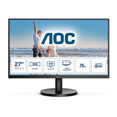 AOC Q27B3MA - B3 series - led monitor27&quot; 2560 x 1440 qhd @ 75 hz va 250 cd/m² 4000:1 4 ms hdmi displayport speakers black Q27B3MA 4038986180429 - Q27B3MA