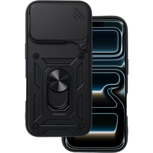 Onasi Silikonski ovitek Armor Ring z za&scaron;čito kamere za iPhone 17 Pro - črn Cene