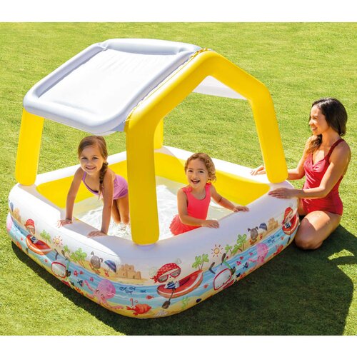 Intex vidaXL Napihljiv bazen s streho 157x157x122 cm Cene
