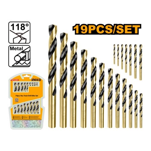 Ingco akdb9190 set hss burgija za metal 19/1 super ( AKDB9190 ) Cene