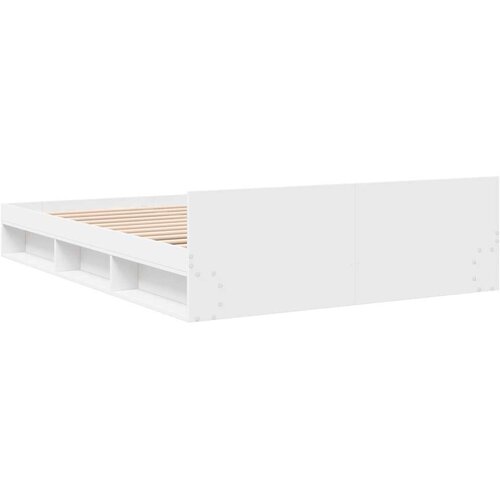 VidaXL Okvir za krevet s ladicama bijela 120x200 cm konstruirano drvo Slike