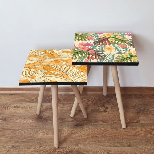 Hanah home 2Shp520 - multicolor multicolor nesting table (2 pieces) Cene