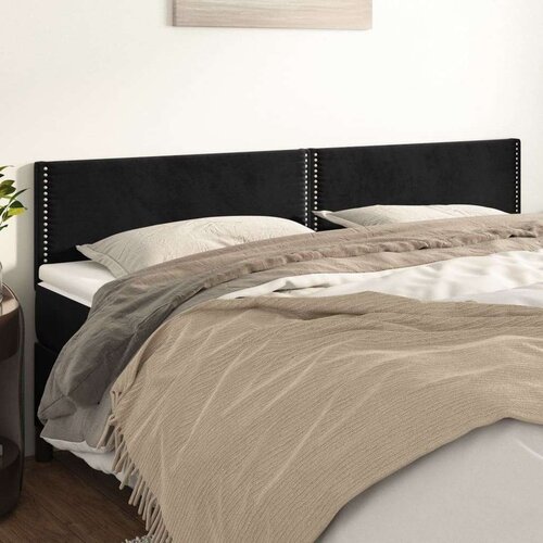  Uzglavlja 2 kom crna 100x5x78/88 cm baršunasta Cijene