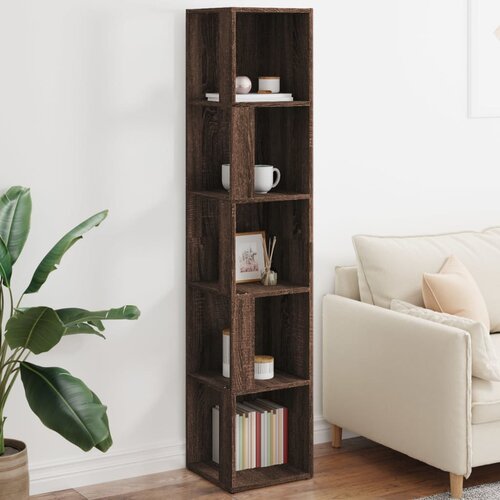 The Living Store Kotna omarica rjav hrast 33x33x164,5 cm inženirski les - Kotna Omara, (21430405) Slike