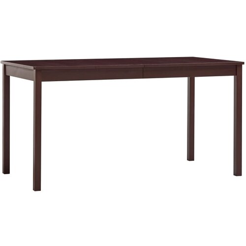 VidaXL Jedilna miza temno rjava 140x70x73 cm borovina, (20711029) Slike