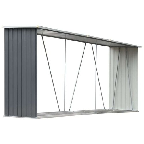  Lopa za drva pocinkano jeklo 330x84x152 cm sive barve, (20722783) Cene