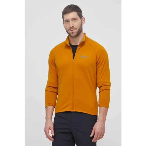 Jack Wolfskin Športni pulover Gravex Thermo rumena barva, 1711581