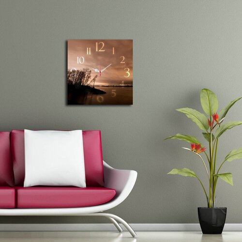 Wallity zidni sat Msk-39, 40x40 cm, Braon Cene