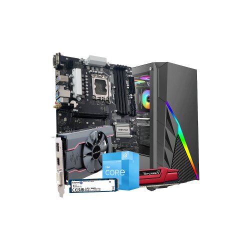 GNC RAČUNAR RGB ROOM i3-12100F 3.3GHz up to 4.3GHz, MB BIOSTAR B660MX-E PRO, RAM DDR4-3600 16 GB, 1TB NV2 NVMe, RX 550 4G GDDR5 Slike
