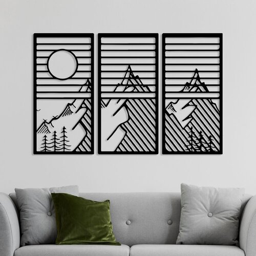 Wallity zidna dekoracija Scenic Trio B, Crna Slike