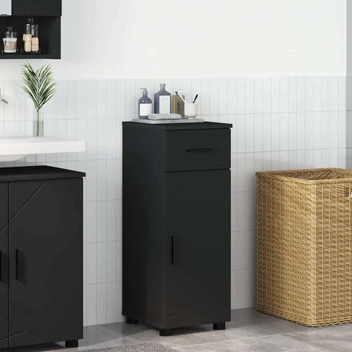 vidaXL Kupaonski ormar Crna 30 x 35 x 80 cm Konstruirano drvo Cijene