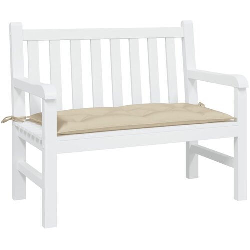  Jastuk za vrtnu klupu bež 110 x 50 x 7 cm od tkanine Oxford Slike