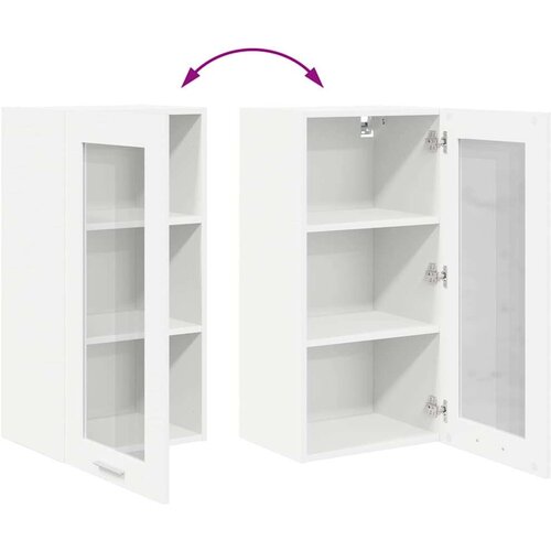 VidaXL viseći ormarić s policom riga 2 pcs bijelo 40 x 31 x 80 cm Slike