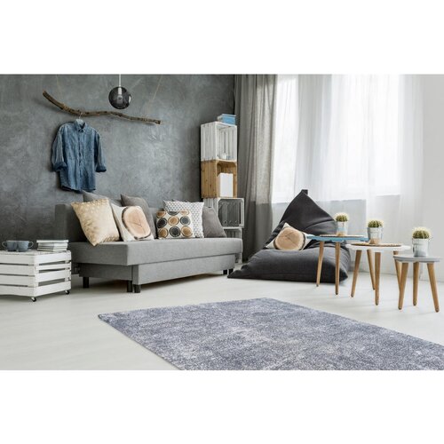 Kayoom VINTAGE PREPROGA 120/170 cm taftano svetlo modra Slike