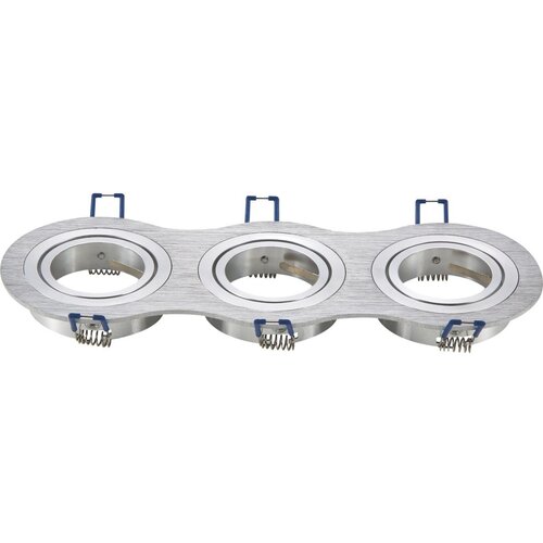 Aigostar Trostruki okvir za ugradno svetlo GU10 25,5x9,1 cm matni hrom Slike
