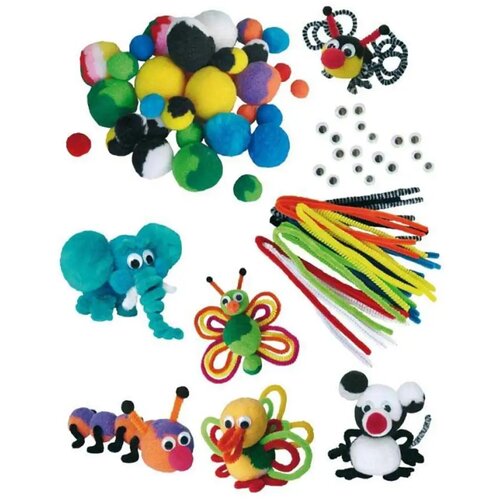 Playbox barvni set pompomov z živalskimi motivi Cene