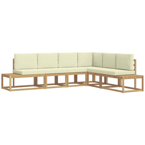 vidaXL Set vanjskih sofa 4 Komad Bijela i krem Poliester - Bijela i krem Cijene