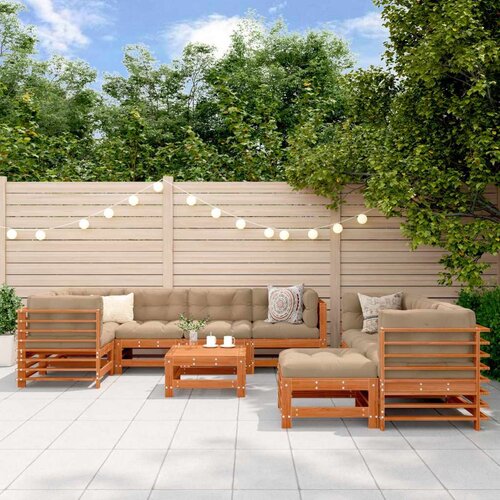  Set lounge namje&scaron;taja za vrt 10 pcs Vo&scaron;tanosmeđa Cijene