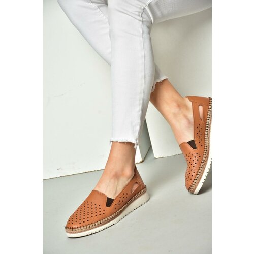Fox Shoes P555501103 Tan Genuine Leather Women's Shoe Slike