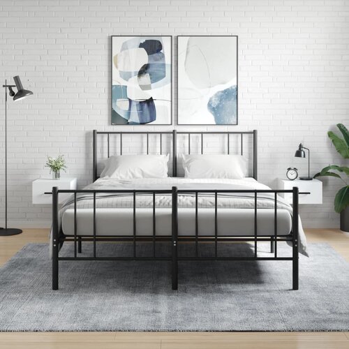 VidaXL Stenska nočna omarica 2 kosa bela 35x35x20 cm Slike