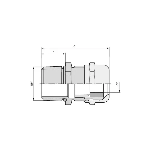  Kabelska uvodnica 1" mesing prirodne boje LappKabel SKINTOP MS-NPT BRUSH 1'' 25 kom.