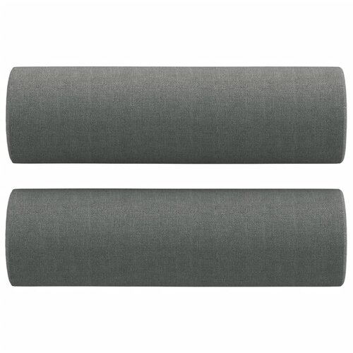  3-dijelni set sofa s jastucima tamnosivi od tkanine Slike