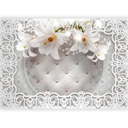  Foto tapeta - Lilies and Quilted Background 250x175 Slike