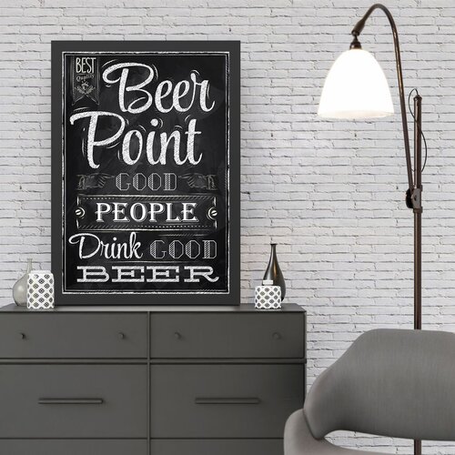 Wallity Uramljena slika Beer Point, 55x75 cm Cene