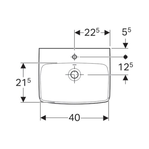 Geberit Selnova Square 45 lavabo za pranje ruku 500.322.01.1(7) Slike