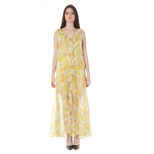John Galliano LONG YELLOW WOMAN DRESS Slike