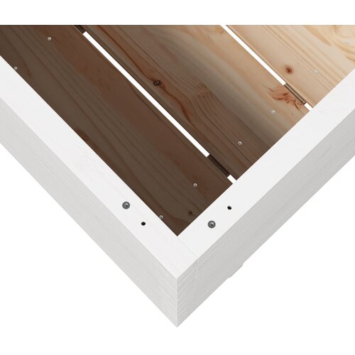  Vrtna sadilica bijela 80 x 80 x 72 cm od masivne borovine Slike