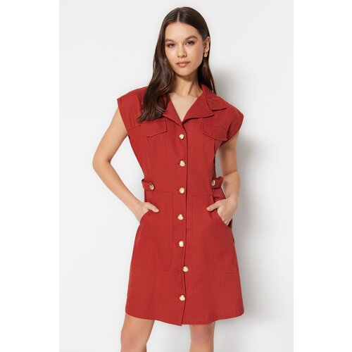 Trendyol Dress - Brown - Shirt dress Slike